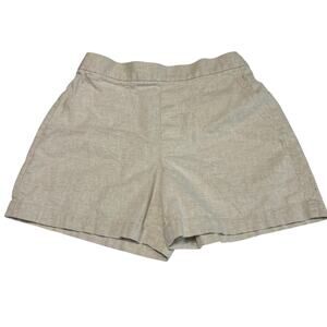 Banana Republic Linen Blend Shorts Womens Small Natural Elastic Waist